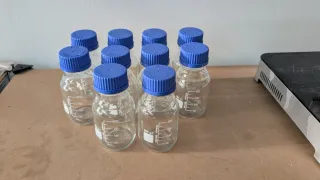 10 Frascos ISO de Vidrio Laboratorio 250ml