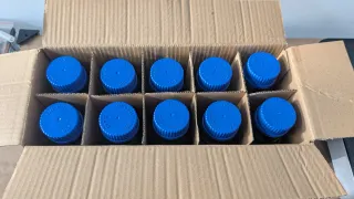 10 Frascos ISO de Vidrio Laboratorio 250ml