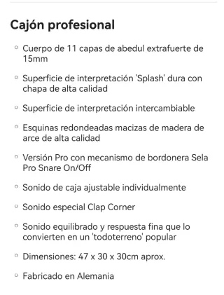 Cajón flamenco Sela 2x1