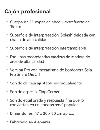 Cajón flamenco Sela 2x1