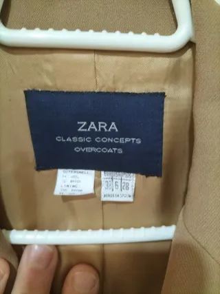 Chaqueta Zara Beige Mujer
