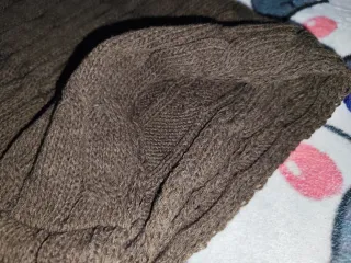 Bufanda cuello redondo marrón