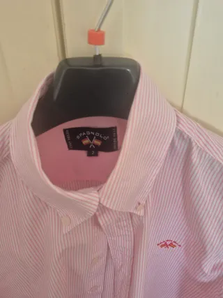 Camisa Spagnolo Mujer Rosa Rayas
