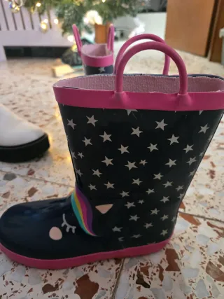 Botas de agua niña unicornio estrellas
