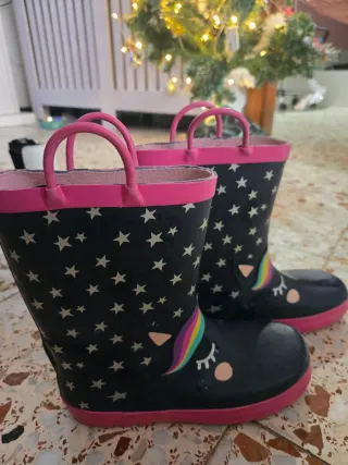 Botas de agua niña unicornio estrellas