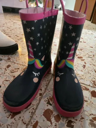 Botas de agua niña unicornio estrellas