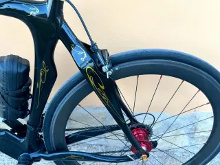 Bicicleta De Rosa Negra y Dorada