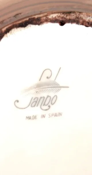 Jarrón porcelana Sanbo azul y dorado