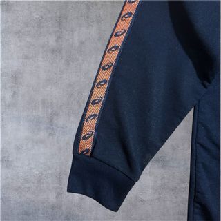 Felpa Asics 1/4 Zip Nera Arancione