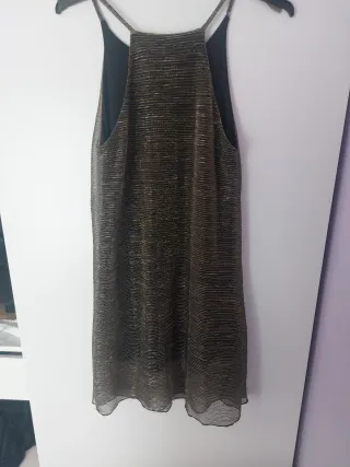 Vestido Lefties Negro y dorado