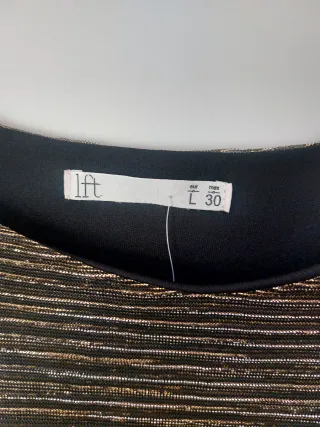 Vestido Lefties Negro y dorado