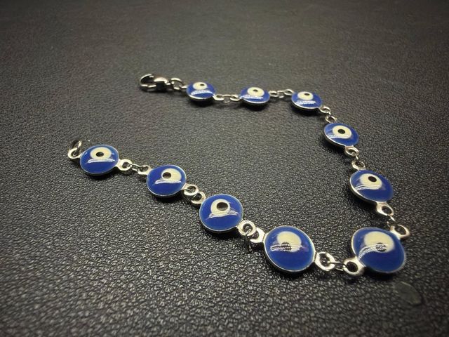 Bracciale in acciaio inossidabile con occhio turco