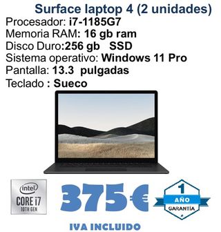 Surface Laptop 4 i7-1185G7