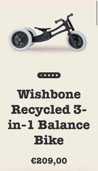 Bicicleta Equilibrio Wishbone 3 en 1