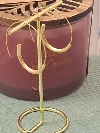 Pendientes Aro Modernos Dorado Mate