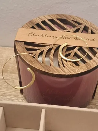 Pendientes Aro Modernos Dorado Mate