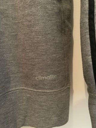 Sudadera Adidas Gris con Rayas Negras