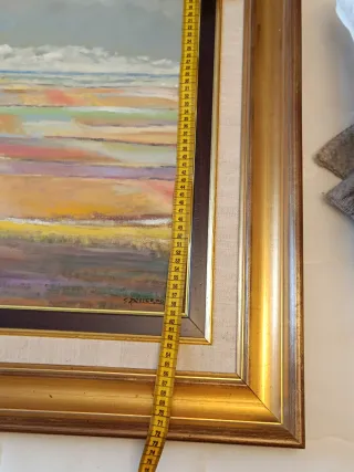 Óleo con marco dorado