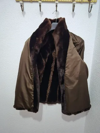 Chaquetón Mouton Tiras Astracán Marrón