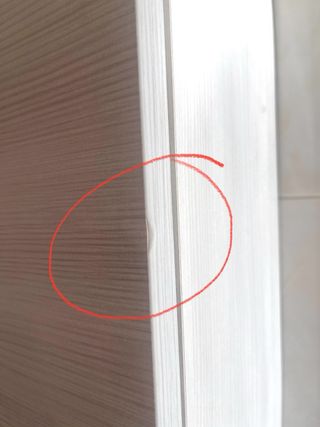 Armario baño con espejo y dos puertas.