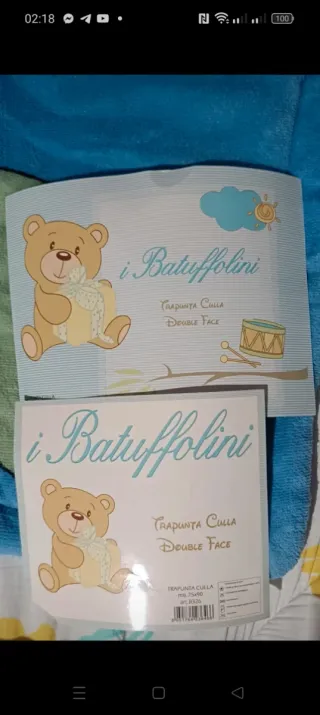 Copertina culla i Batuffolini double face