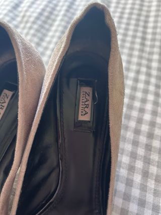 Tacones Zara Beige y Negro Talla 40