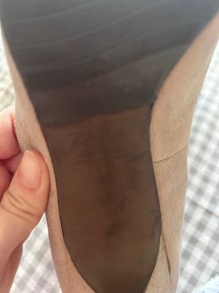 Tacones Zara Beige y Negro Talla 40