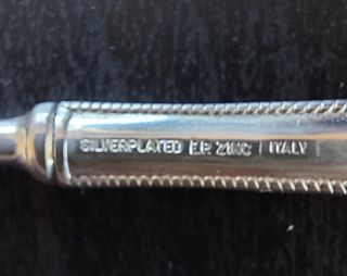 Vassoio in silver plate con forchettina