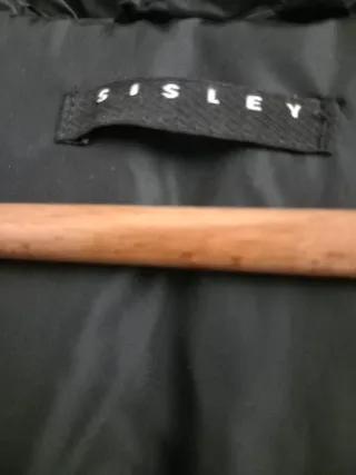 Piumino lungo Sisley donna nero taglia S