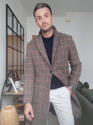 Abrigo pata de gallo talla S (46)