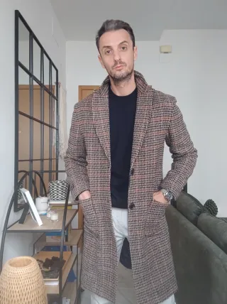 Abrigo pata de gallo talla S (46)