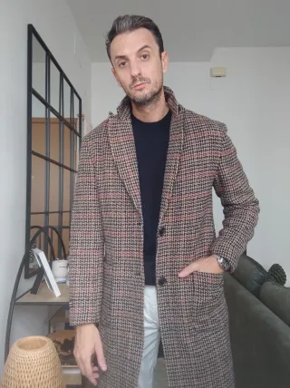 Abrigo pata de gallo talla S (46)