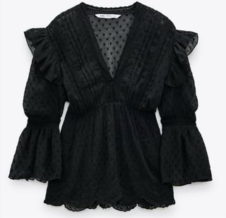 Blusa Negra Plumeti nueva con etiqueta