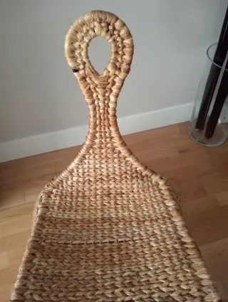 Dolce culla vintage Ikea in vimini, rattan e legno