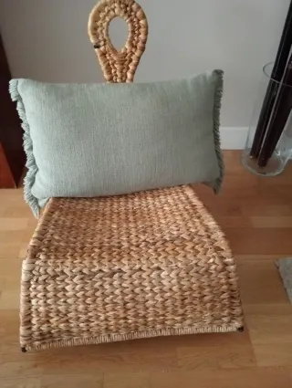 Dolce culla vintage Ikea in vimini, rattan e legno