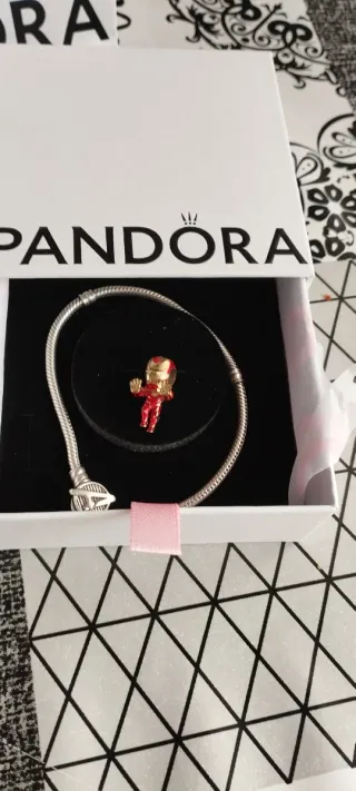 Pulsera Pandora Avengers Iron Man Plata talla 19