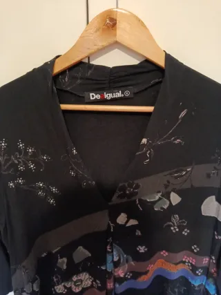 Vestido Desigual Negro. Talla XL