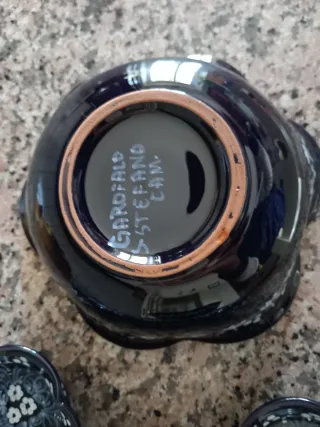 Set insalatiera e pinzimonio blu