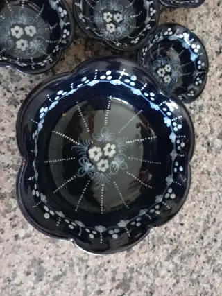 Set insalatiera e pinzimonio blu