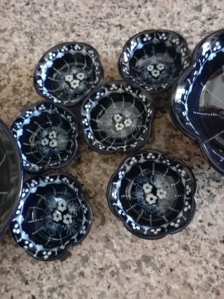 Set insalatiera e pinzimonio blu