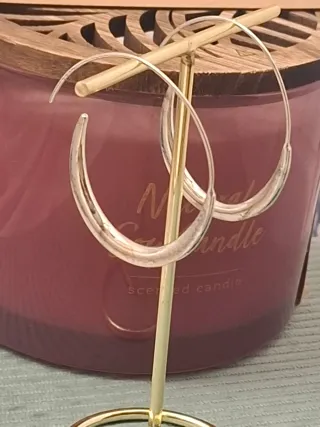 Pendientes Aro Plata y Negro Modernos