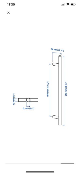 2 Tiradores Acero Inoxidable KALLROR