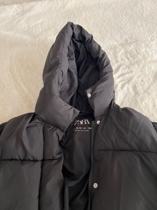 Anorak Zara niña 9-10 años negro