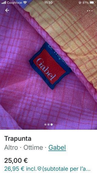 Trapunta Gabel colorata