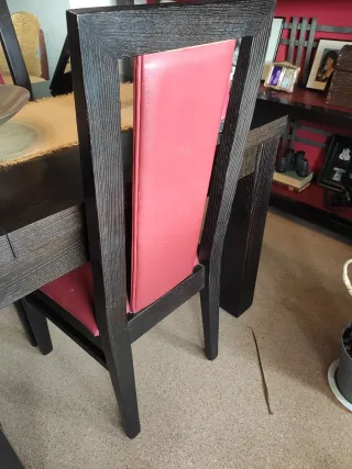 Sedie da pranzo 6 in pelle e legno