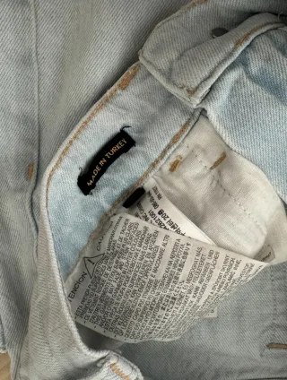 Pantalón wideleg Massimo Dutti azul