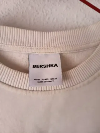 Sudadera Bershka Mount Rainier Blanco / Beige