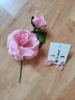 Pendientes flamenco y accesorio