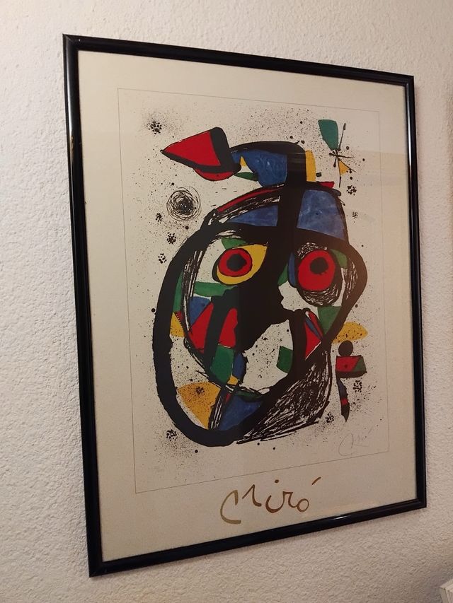 Lámina Miro enmarcada en cristal