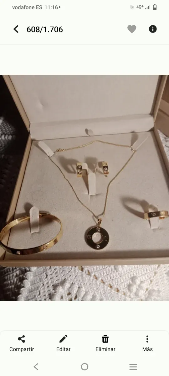 Juego de joyas oro 18k